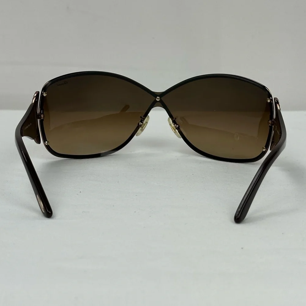 Chopard Women's Brown Gradient Logo Oval Sunglasses
